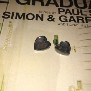 Forever 21 Silver Heart Earrings
